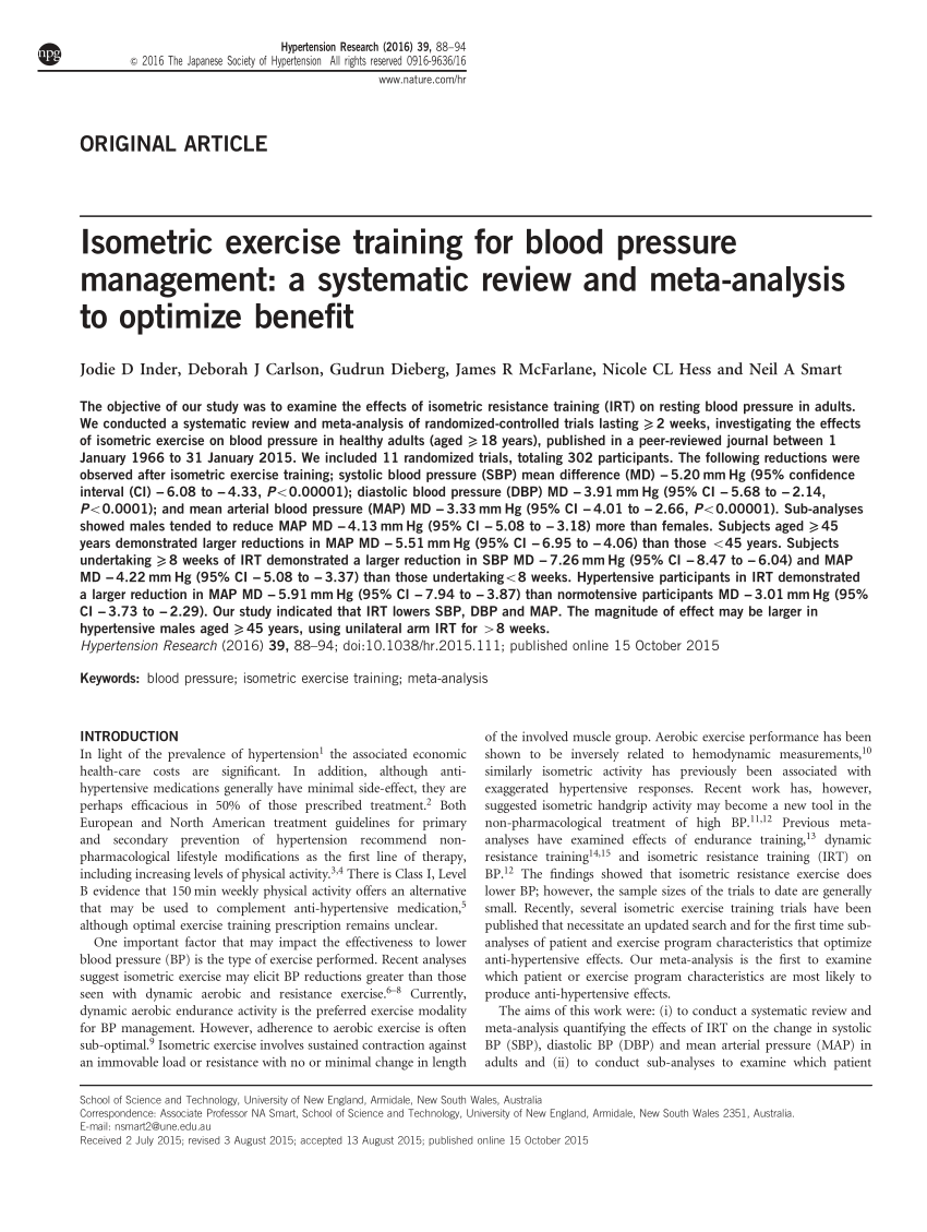 isometric exercises and blood pressure