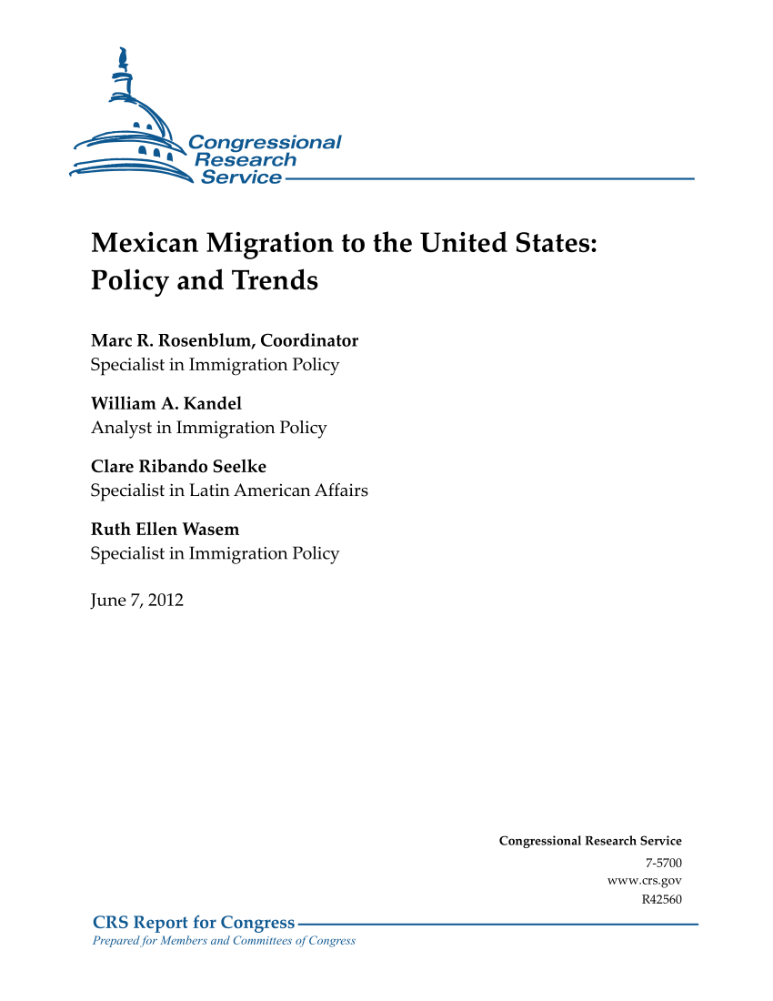PDF] The US/Mexico border crossing card (BCC): a case study in