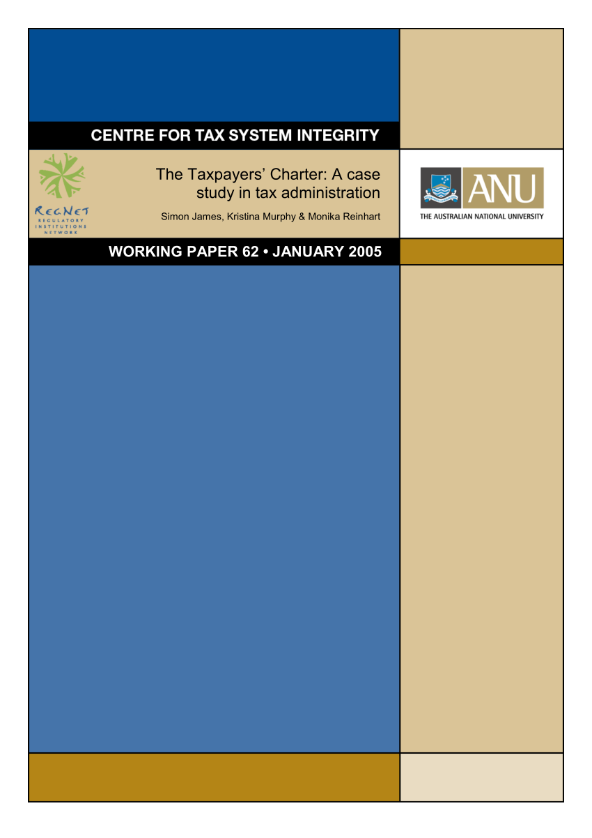 (PDF) The Taxpayers’ Charter a case study in tax administration