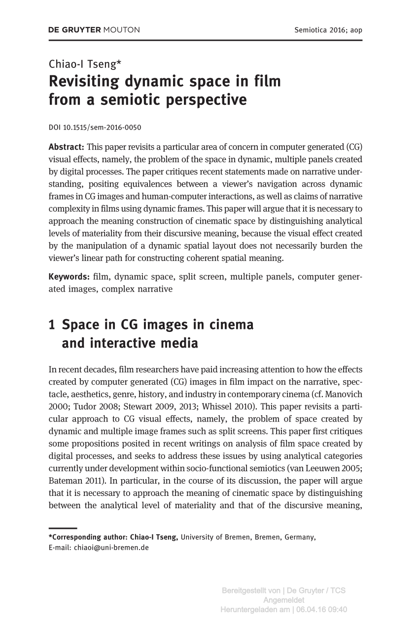 PDF) Revisiting dynamic space in film from a semiotic perspective