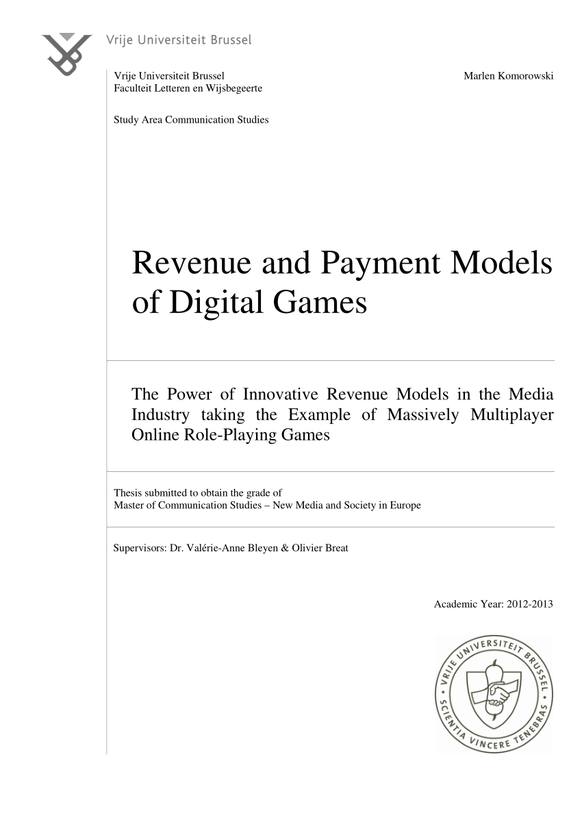 PDF] Pricing models and Motivations for MMO play