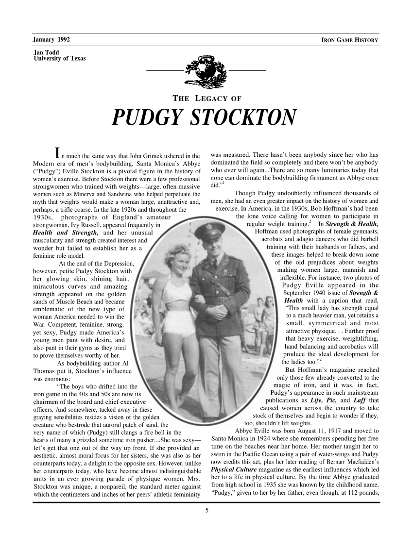 PDF) The Legacy of Pudgy Stockton