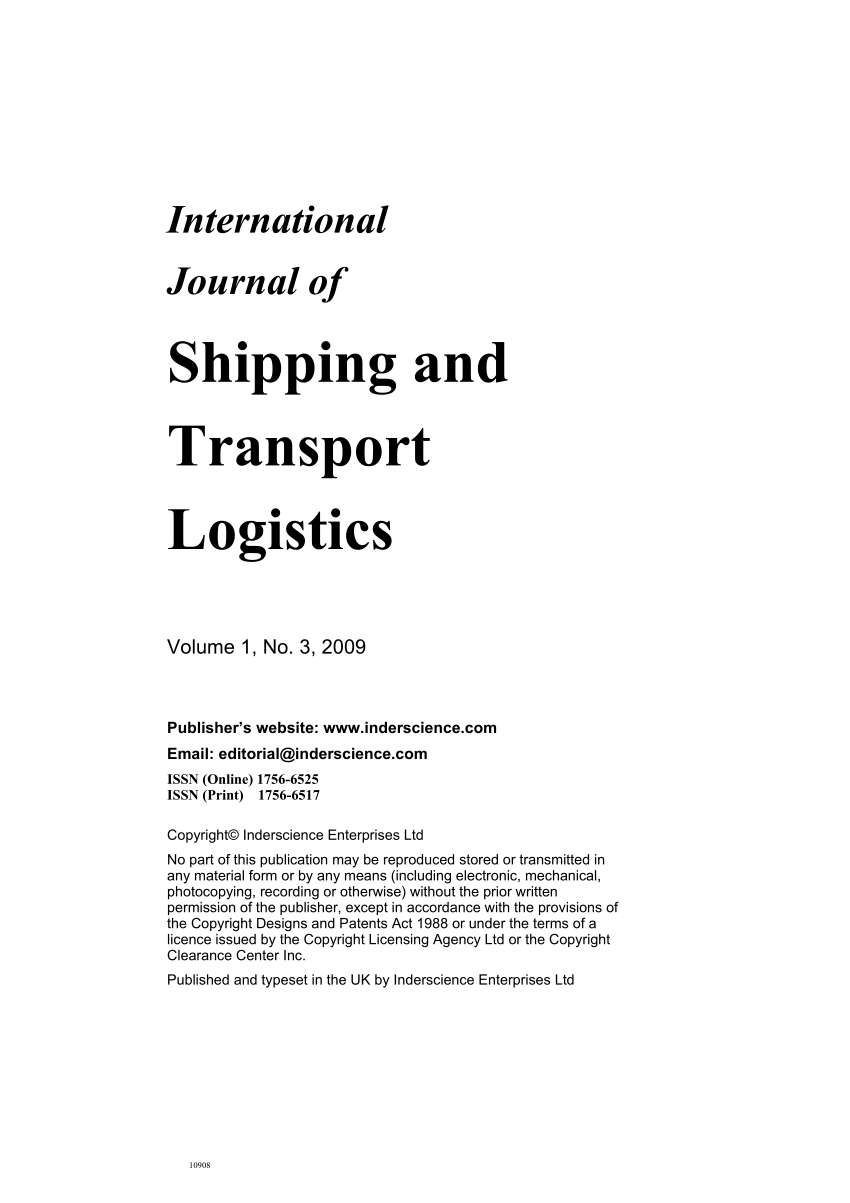 PDF) SPECIAL ISSUE: COMPARATIVE BENCHMARKING ANALYSIS OF SEAPORTS 