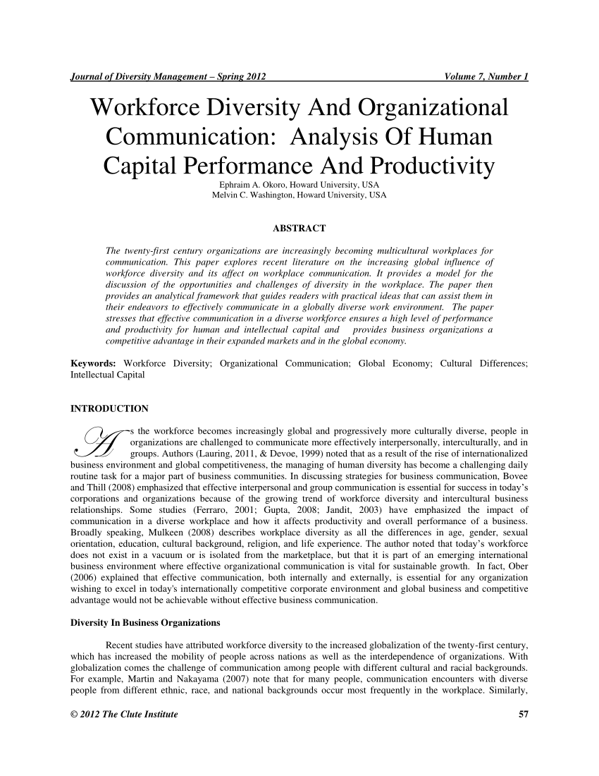 thesis on workforce diversity