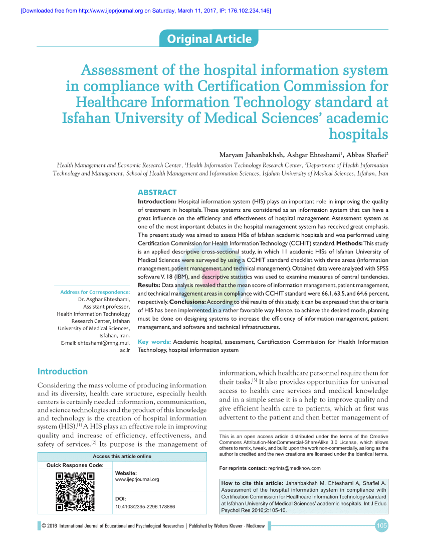 Commission On Certification For Health Informatics And