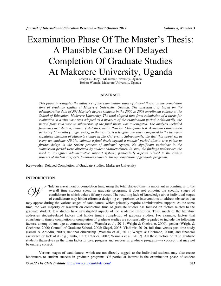 masters thesis makerere university