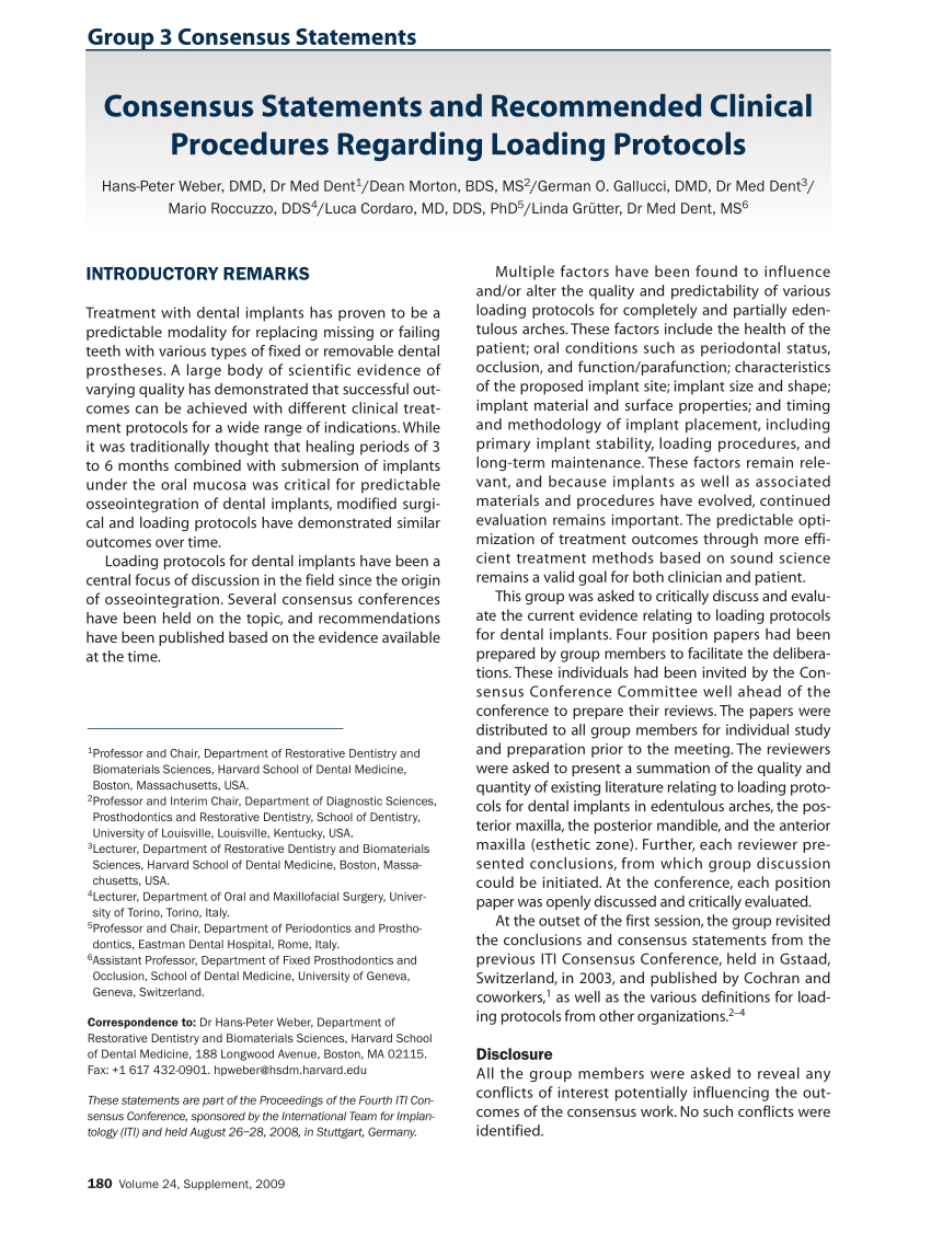 Pdf Consensus Statements And Clinical Recommendations On Protocol Loads 8473