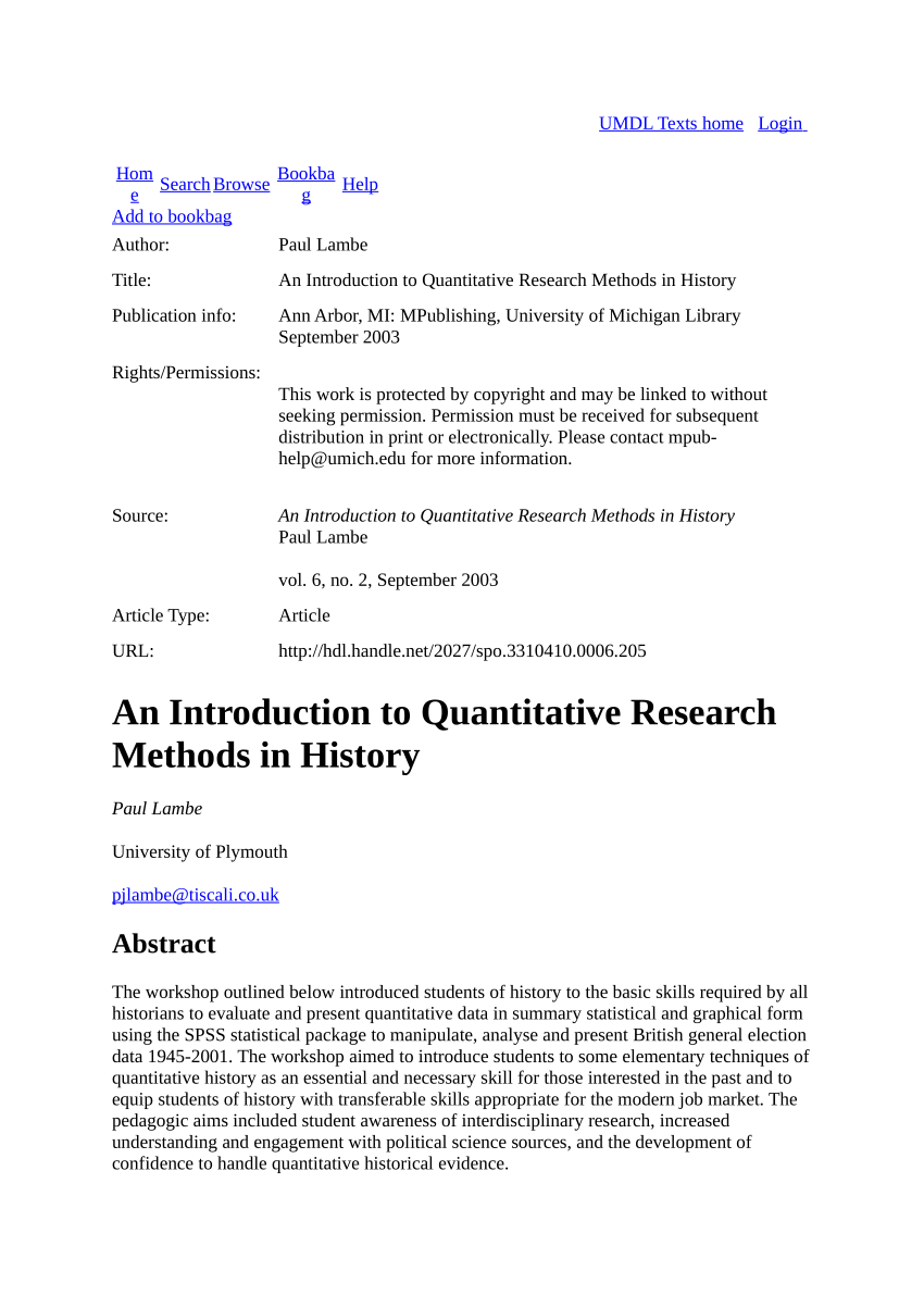 (PDF) An Introduction to Quantitative Research Methods in ...