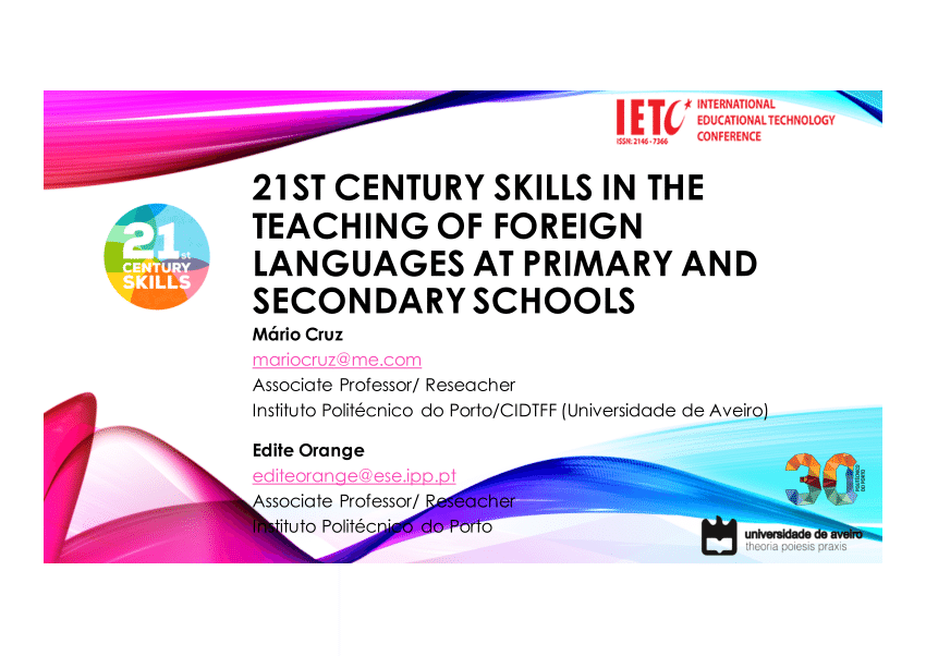 Pdf 21st Century Skills In The Teaching Of Foreign Languages At Primary And Secondary Schools