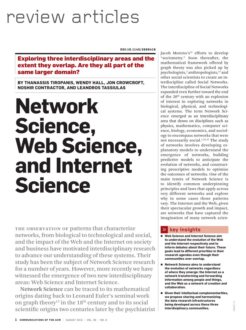 research paper on network science
