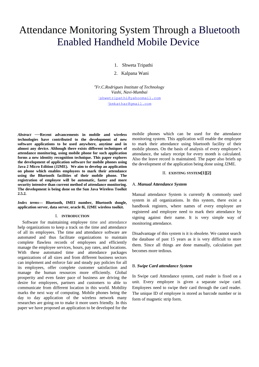 attendance monitoring system thesis chapter 2