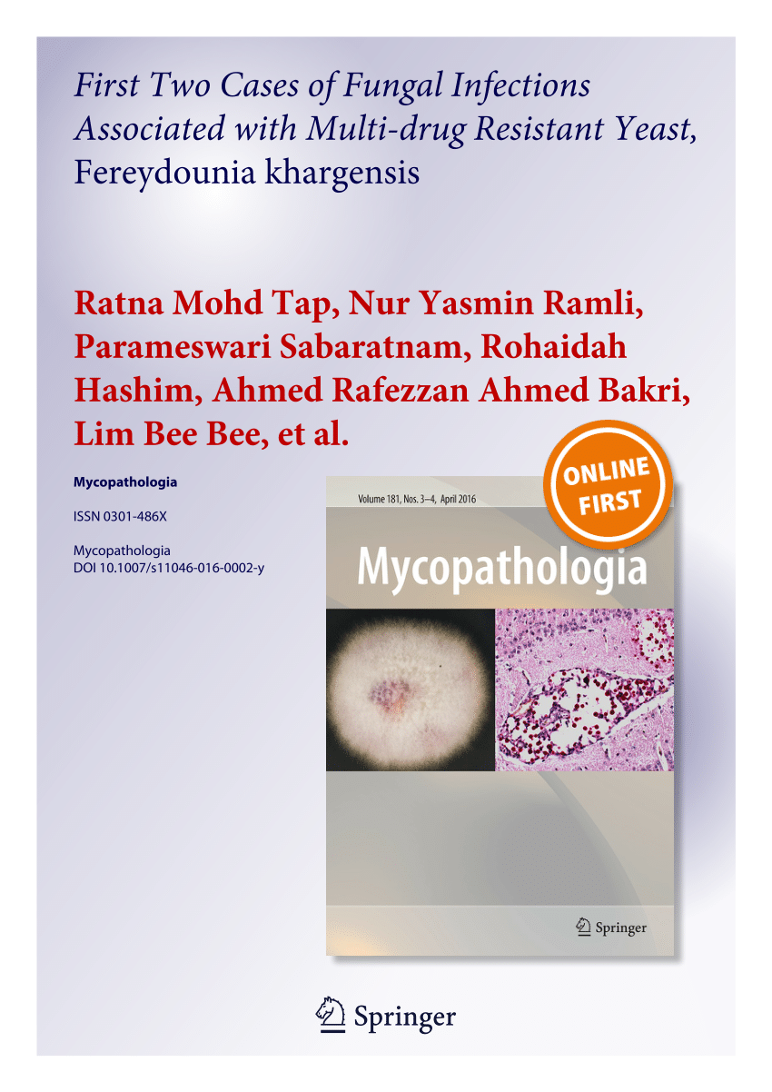 Pdf First Two Cases Of Fungal Infections Associated With Multi Drug Resistant Yeast 