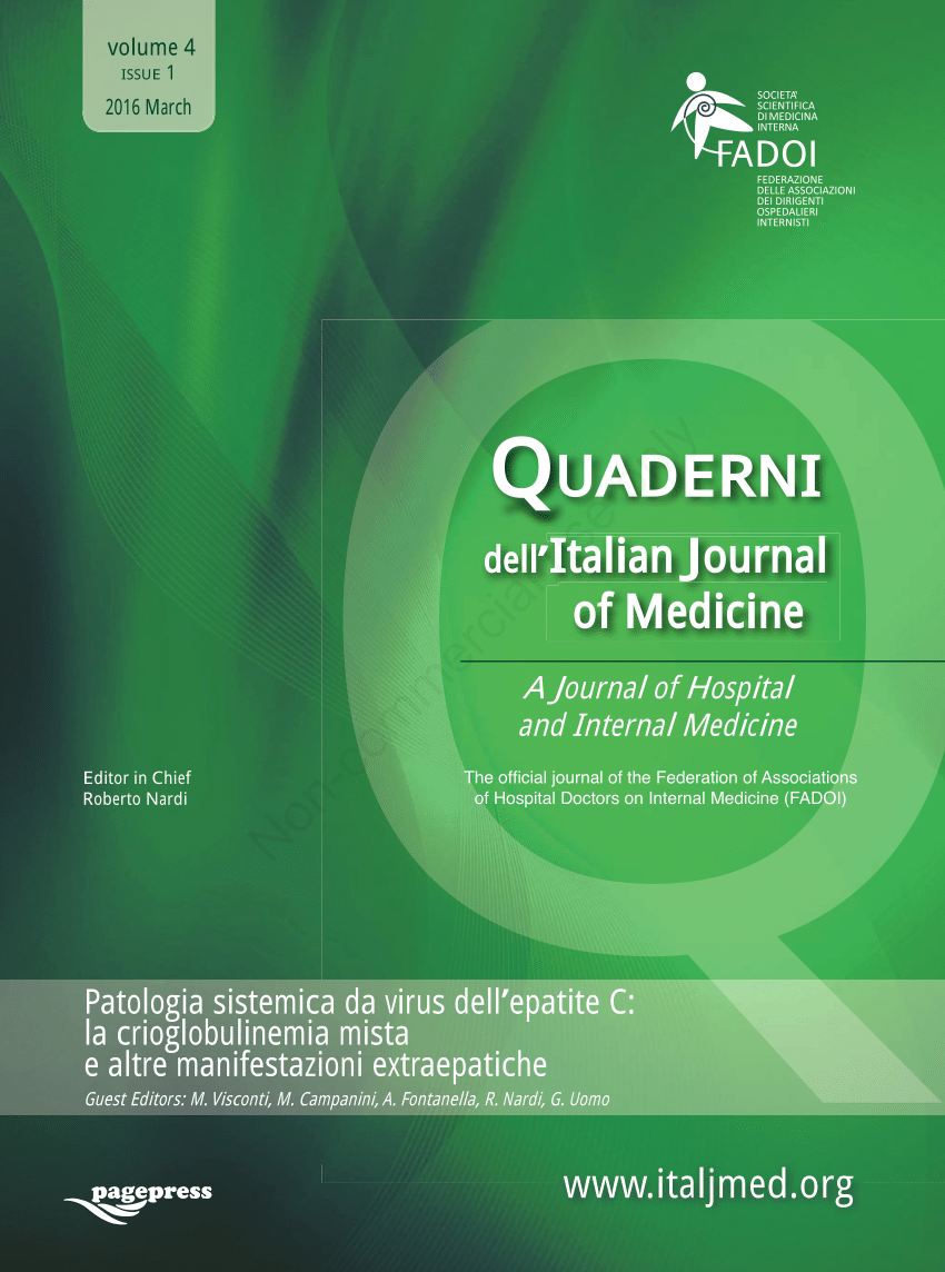 PDF) Patologia sistemica da virus dell'epatite C: la crioglobulinemia mista  e altre manifestazioni extraepatiche