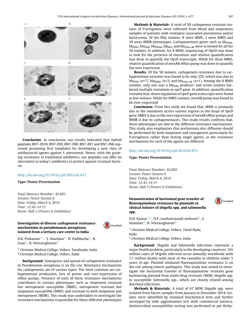 Pdf Investigation Of Diverse Carbapenem Resistance