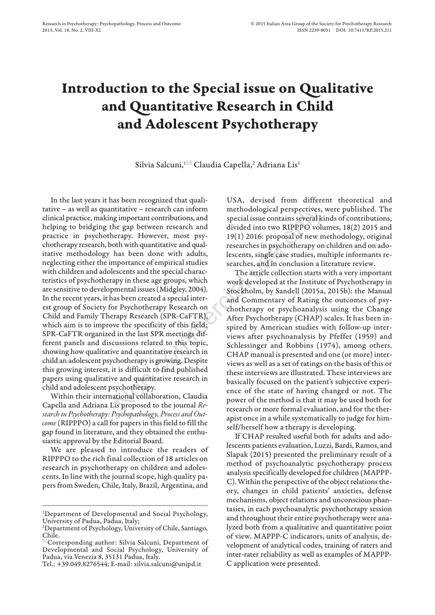research topics in child and adolescent psychology