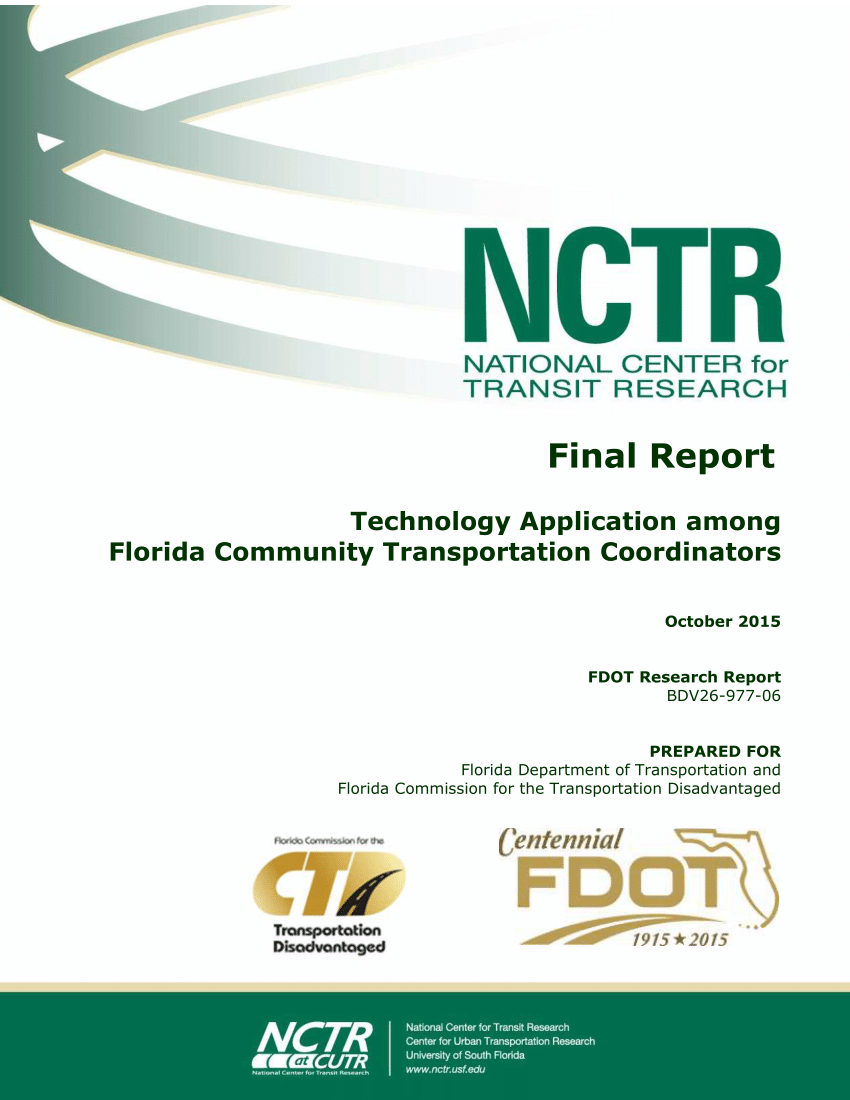 PDF) Technology Application among Florida Community Transportation