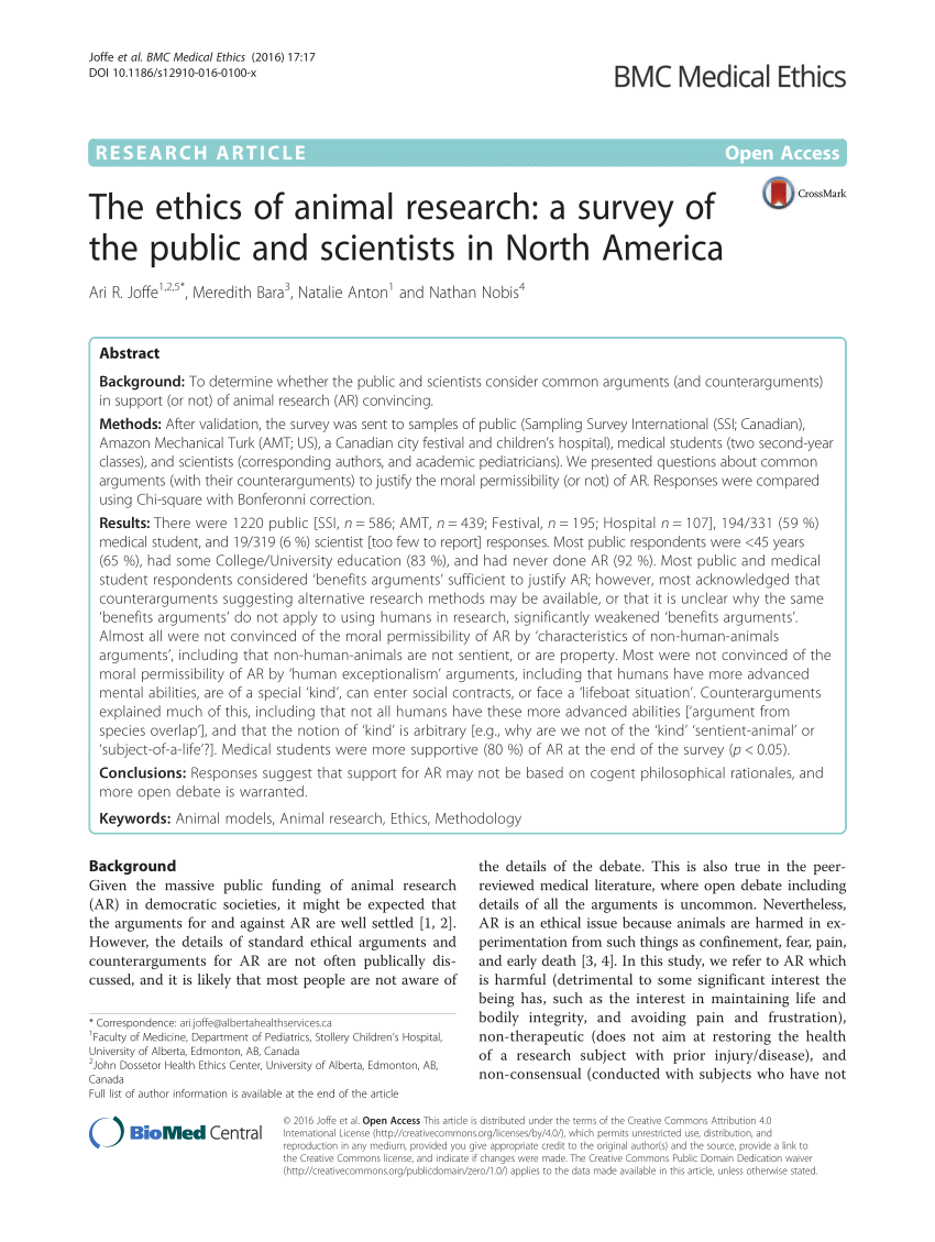 animal research ethics case studies