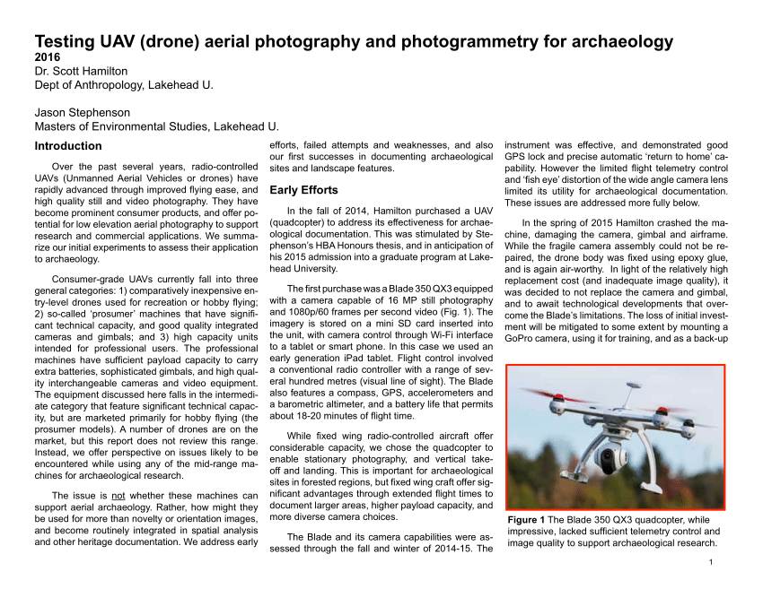 research paper on uav
