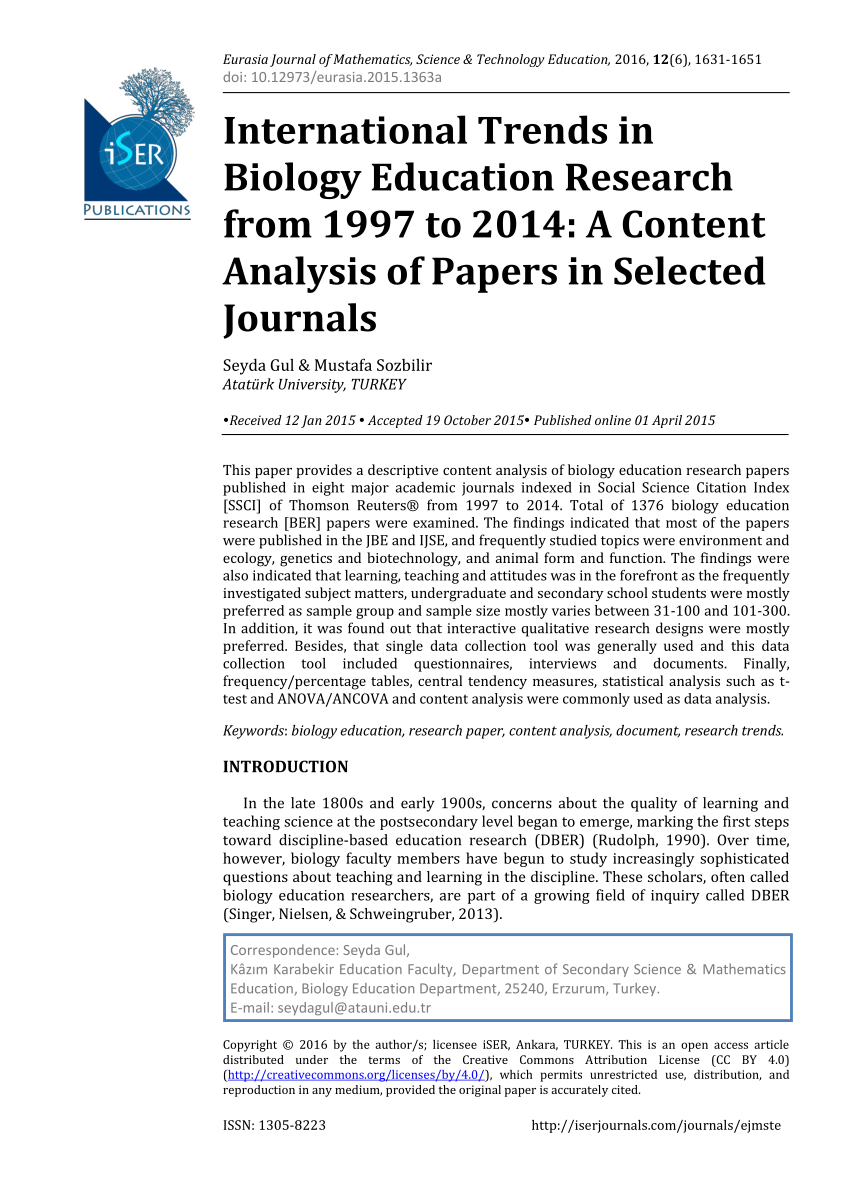 research papers published in international journals