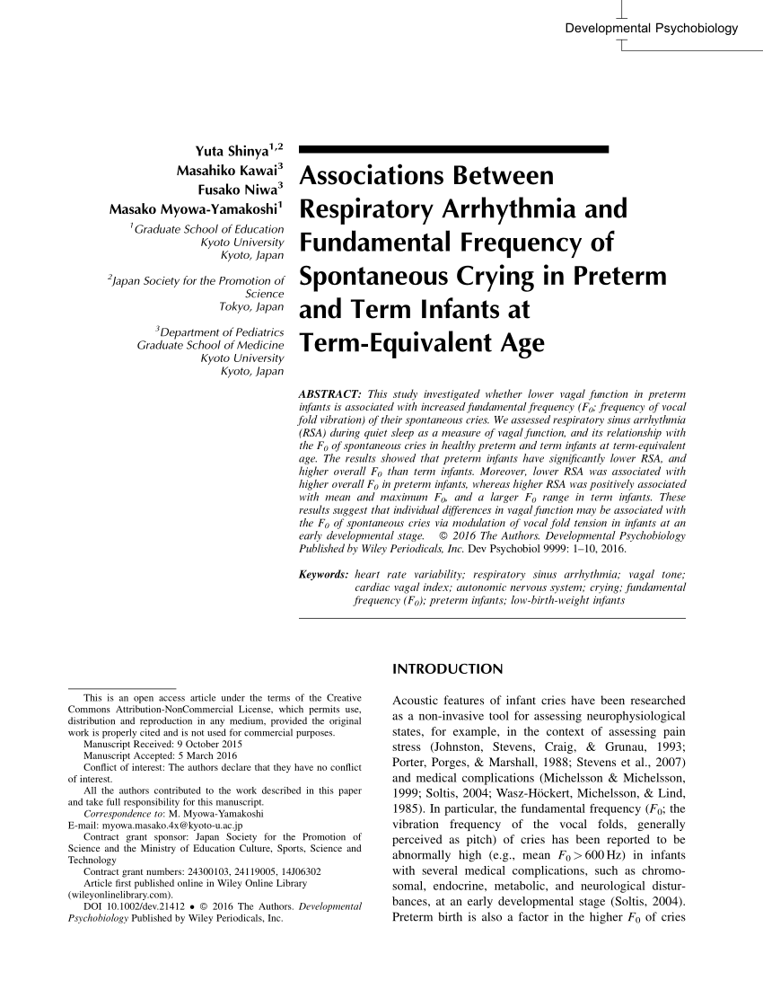 PDF) Associations between respiratory arrhythmia and fundamental