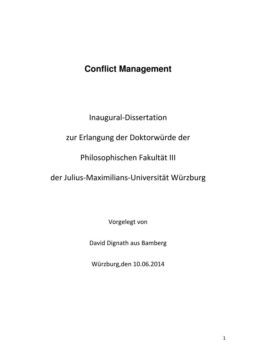 conflict management thesis pdf