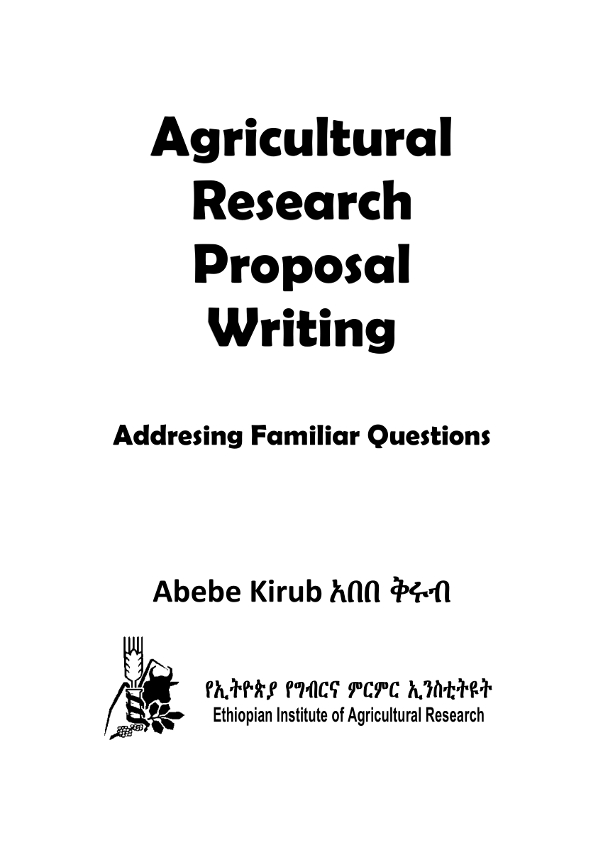 Phd research proposal agriculture