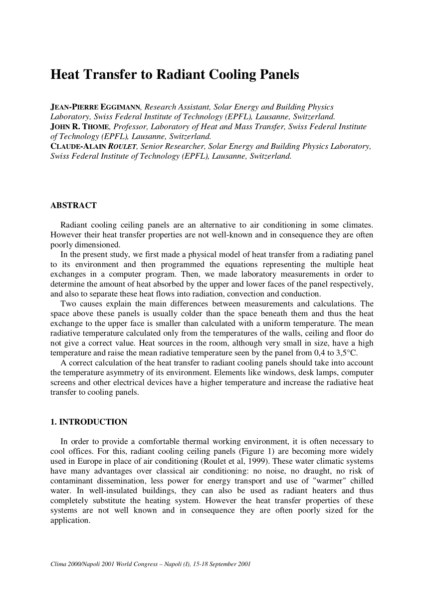 Study of Heat Transfer Plates - Radiantec