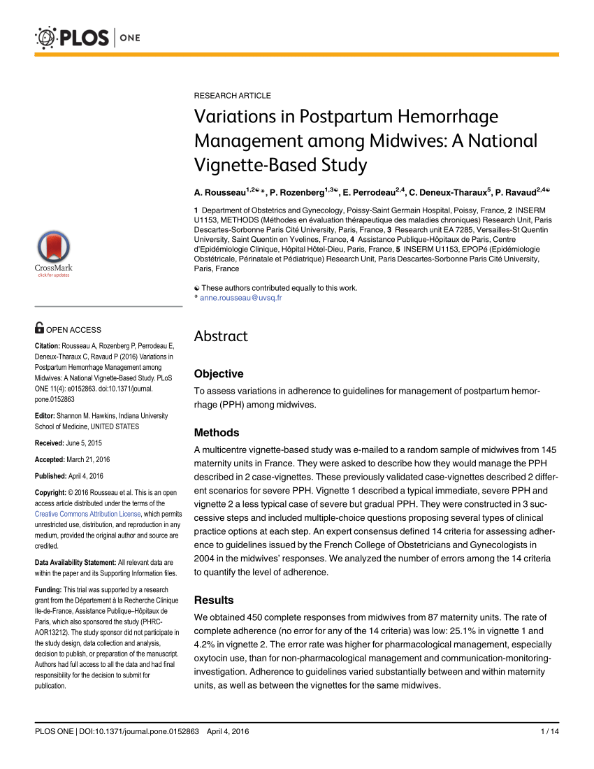 research articles on postpartum hemorrhage pdf