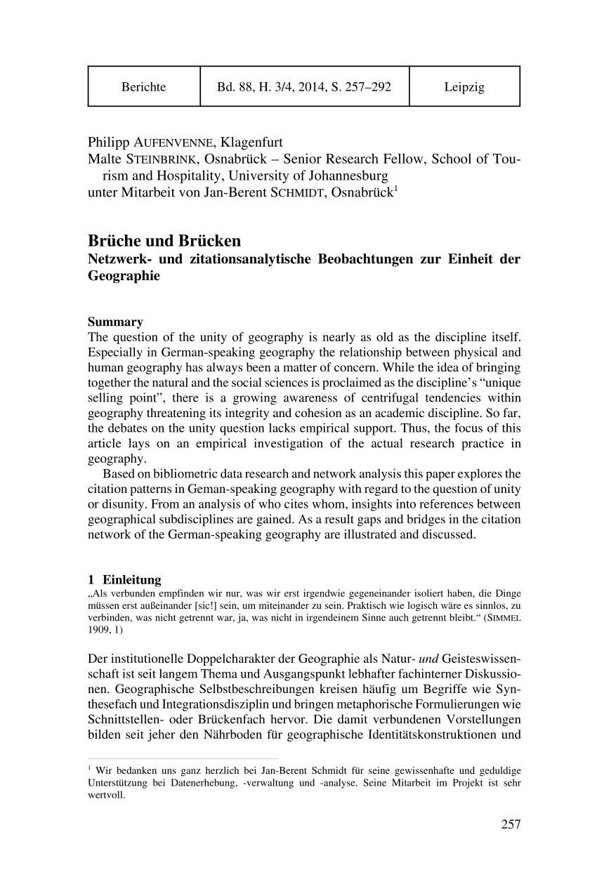 Pdf Berichte Z Dt Landeskunde Aufenvenne Steinbrink 8142