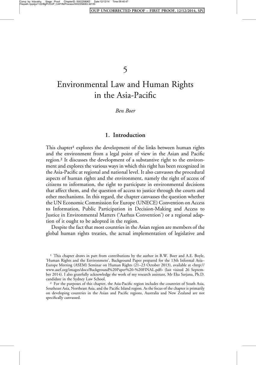 PDF) Environmental Law and Human Rights in the Asia-Pacific