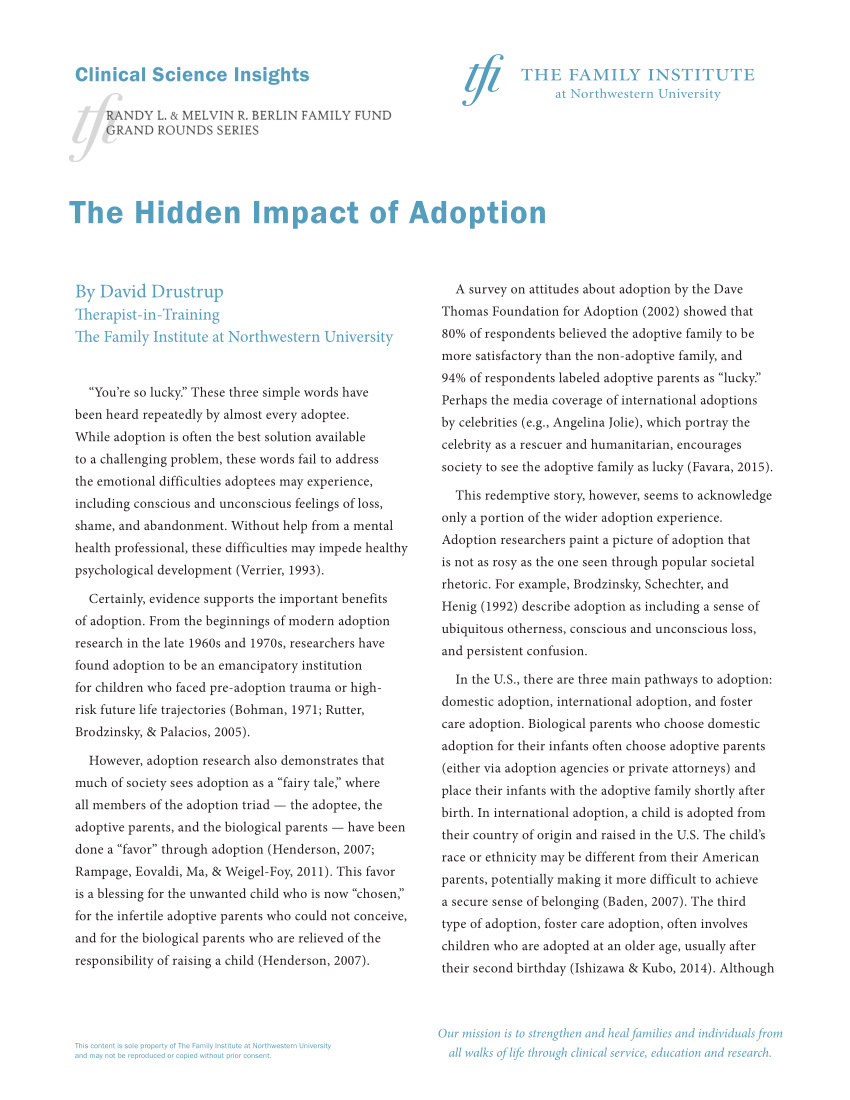 thesis for adoption research paper