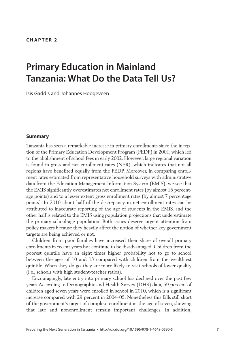 research proposal on free education in tanzania