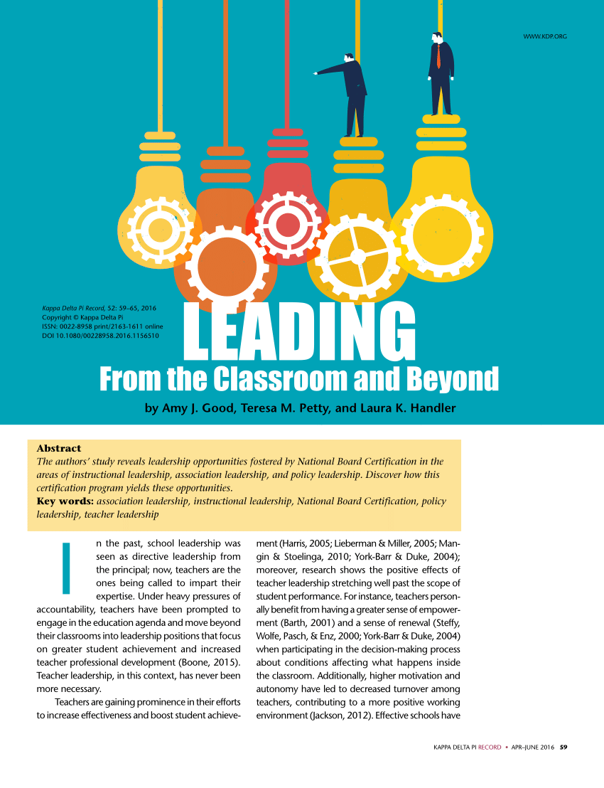 (PDF) Leading From the Classroom and Beyond