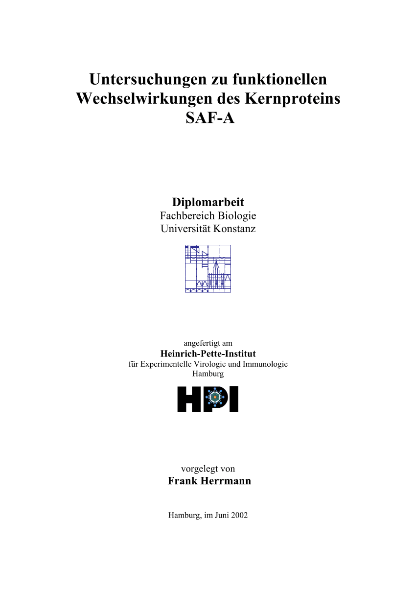 PDF) Untersuchungen zu funktionellen Wechselwirkungen des ...