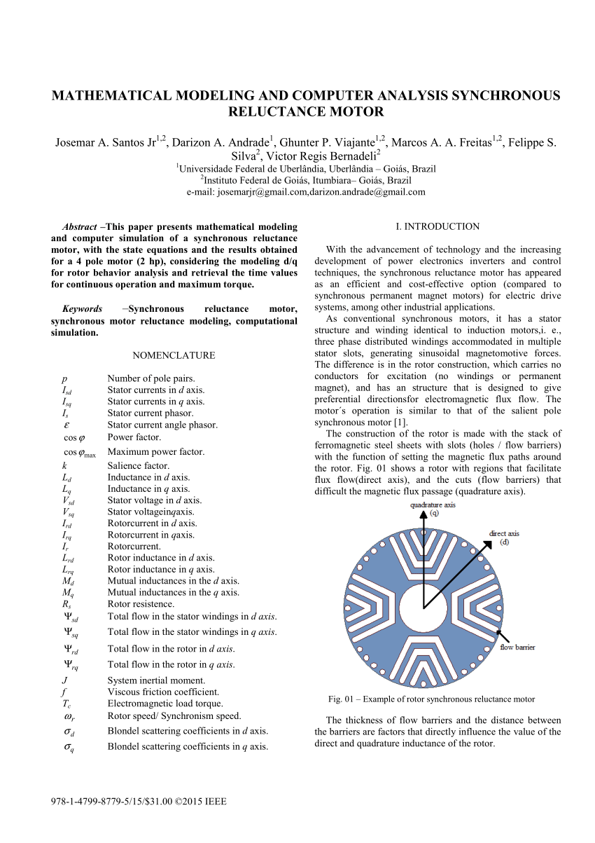 (PDF) Mathematical modeling and computer analysis synchronous