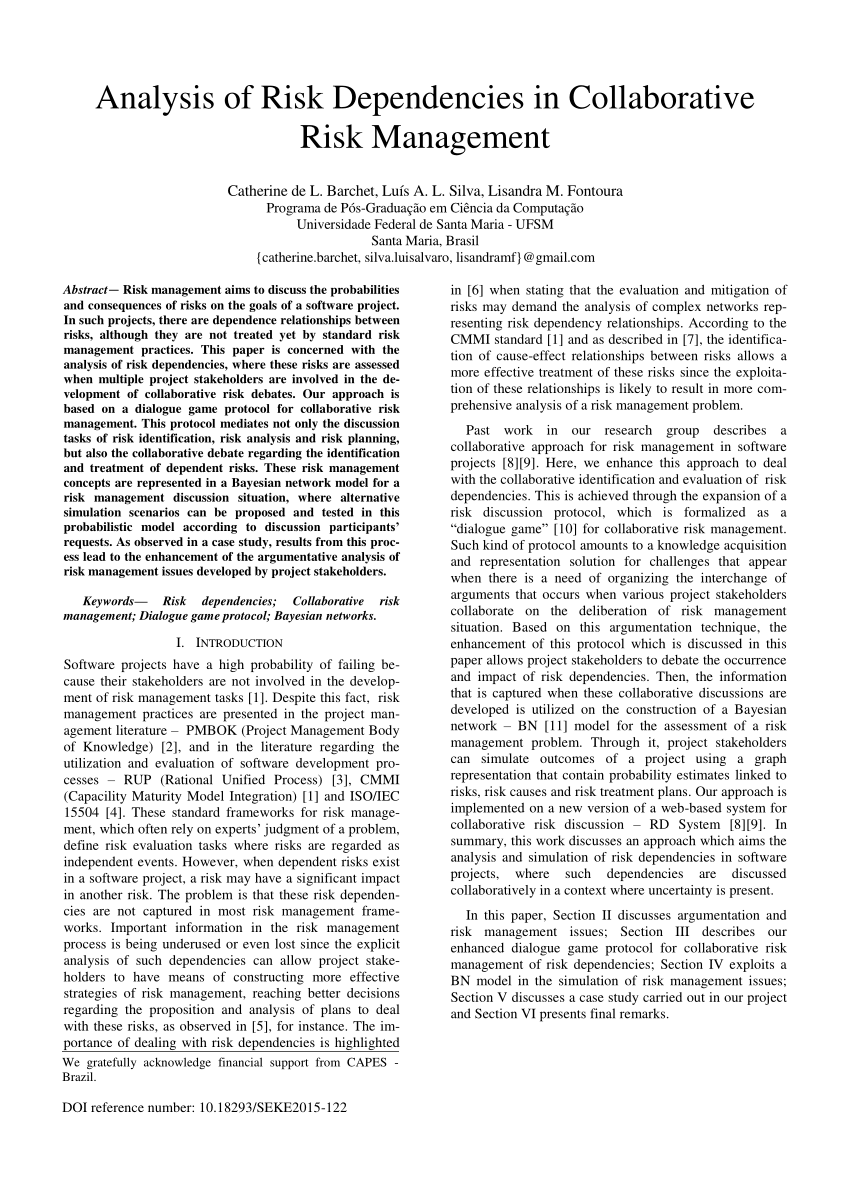 collaborative risk management a systematic literature review