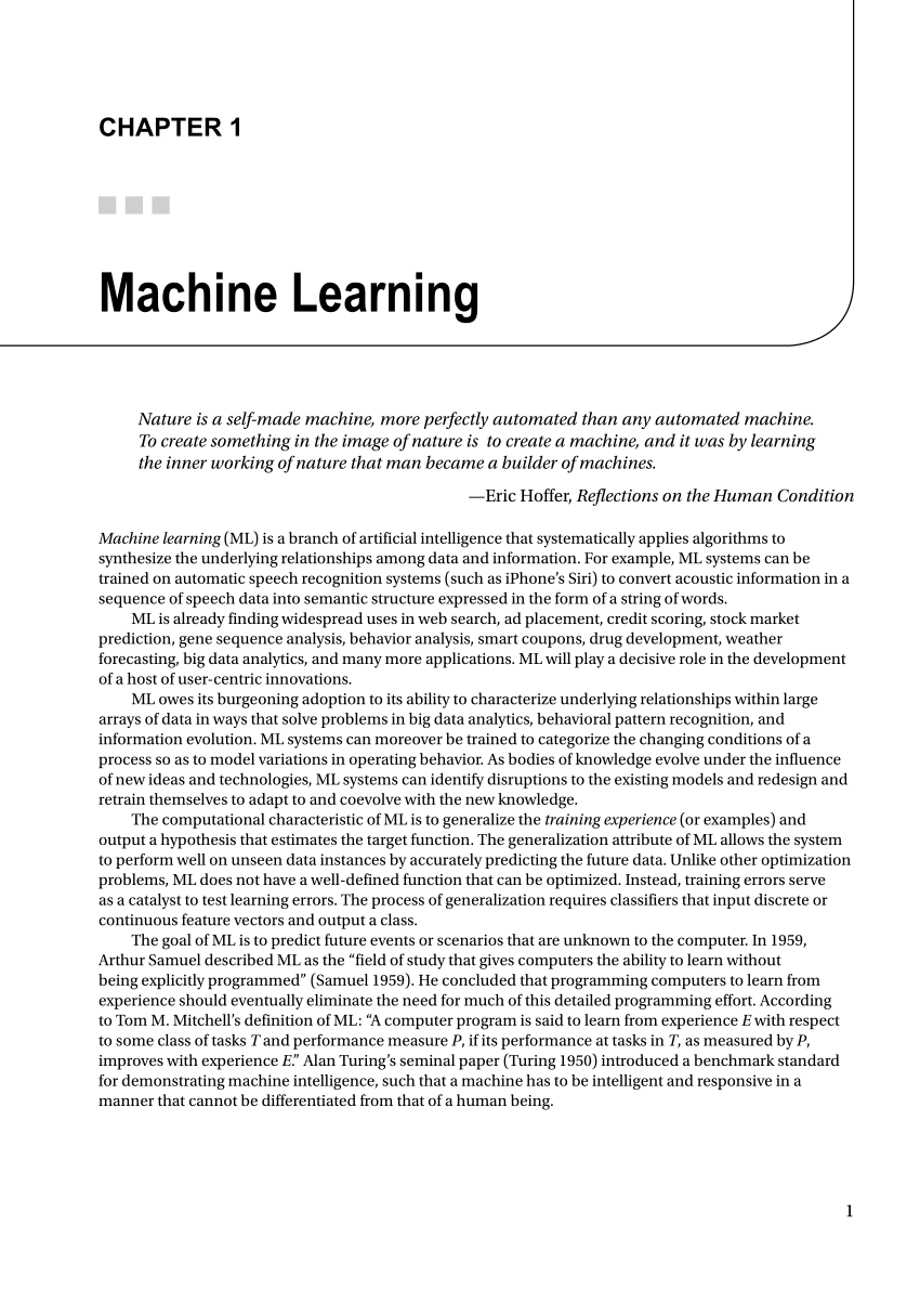 term paper on machine learning