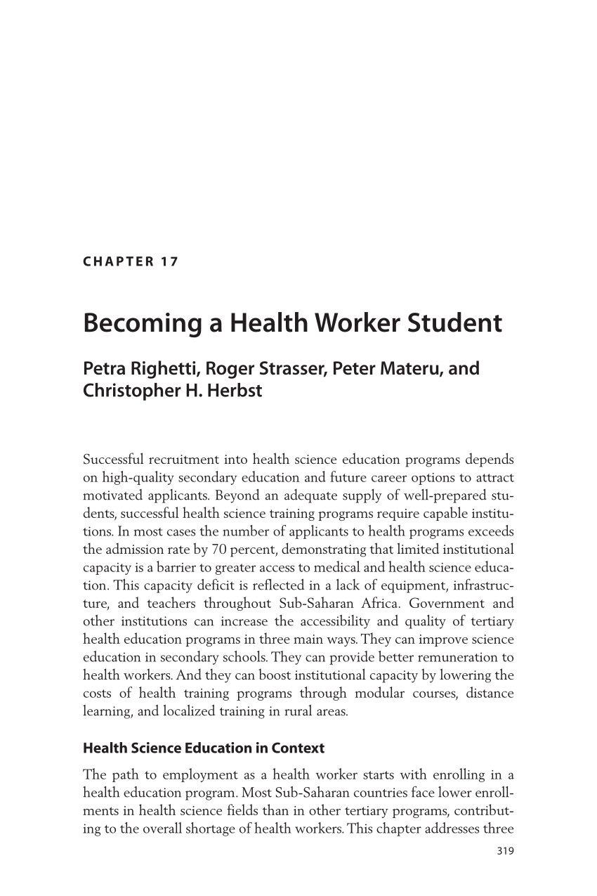 essay about health care workers