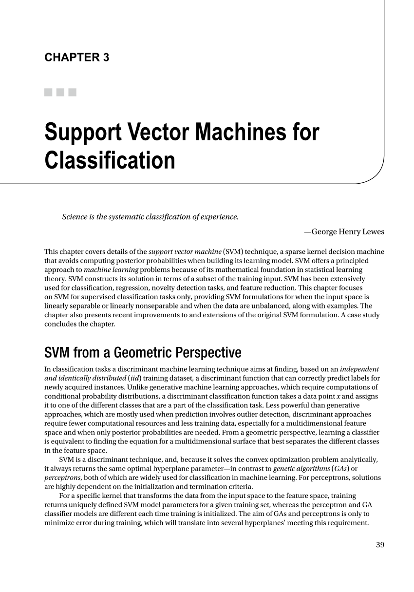 support vector machine research paper pdf