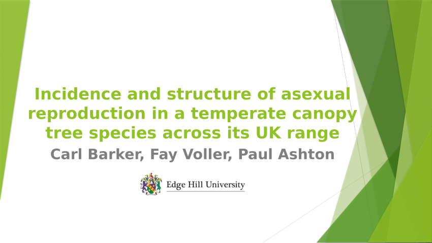 Pdf Incidence And Structure Of Asexual Reproduction In A Temperate