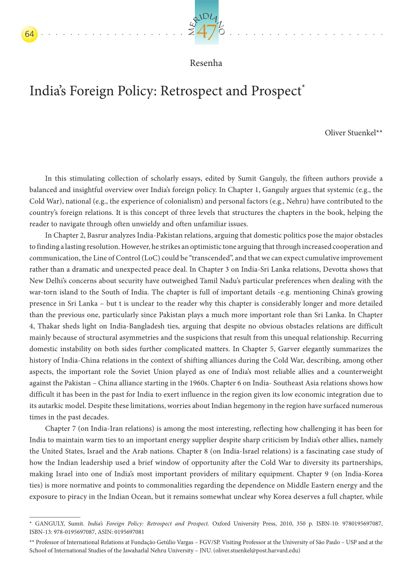research paper on indian foreign policy