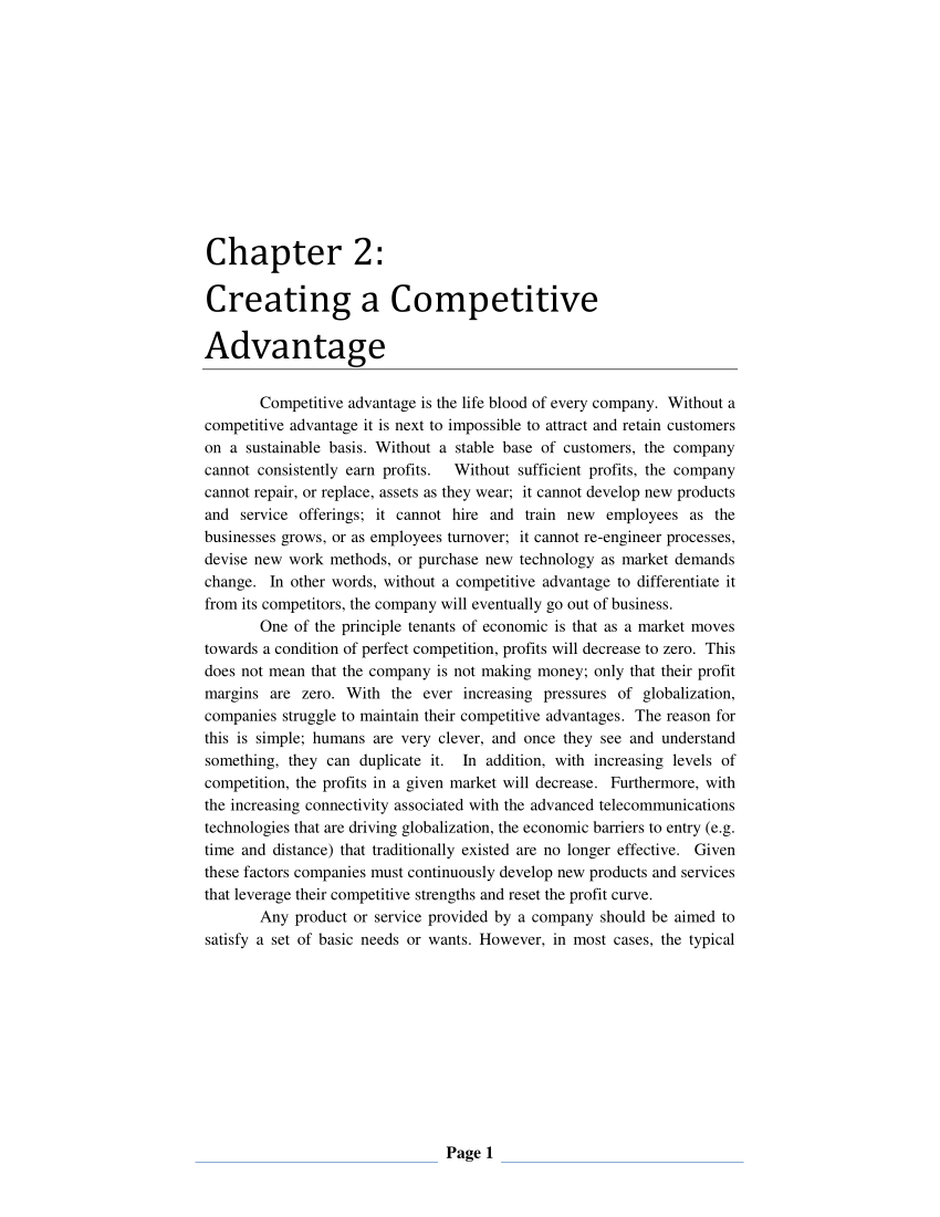 essay on competitive world