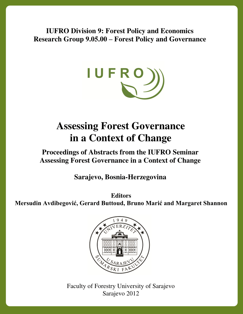 PDF) Assessing forest governance in a context of change