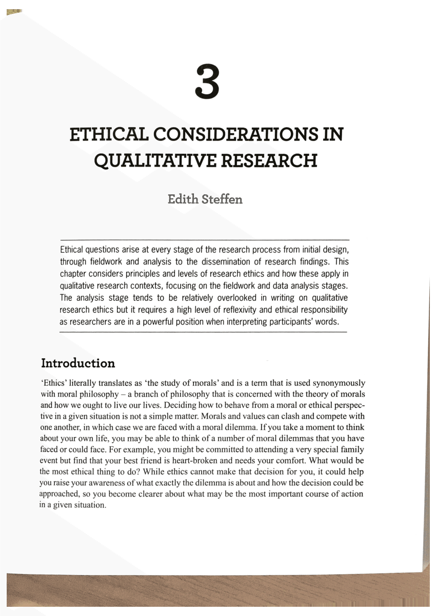 Dissertation ethical considerations
