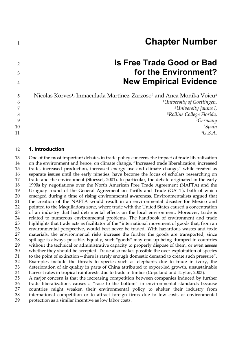 essay about global free trade