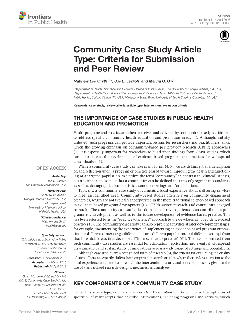 research article case study