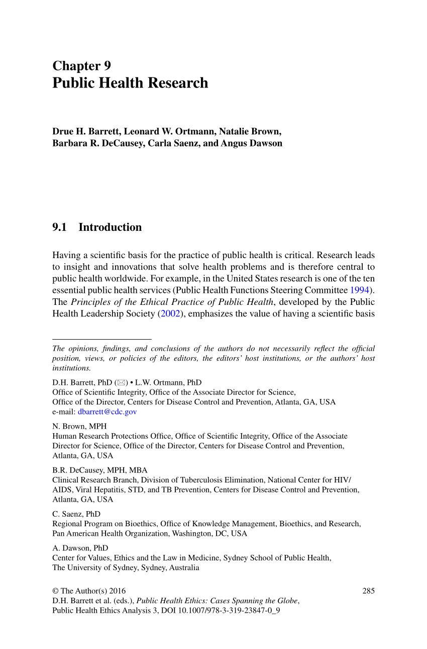 research topics in public health pdf