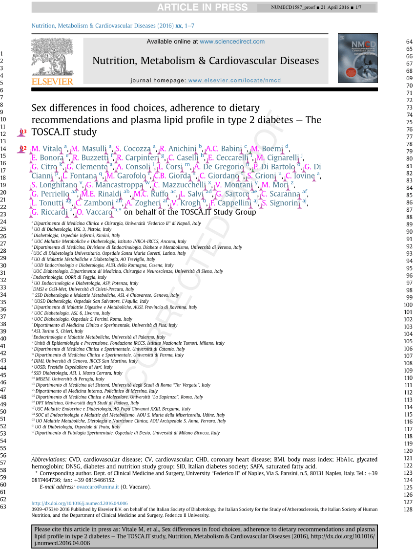 Pdf Sex Differences In Food Choices Adherence To Dietary Recommendations And Plasma Lipid 7354