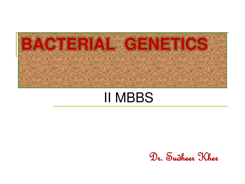 bacterial genetics research paper