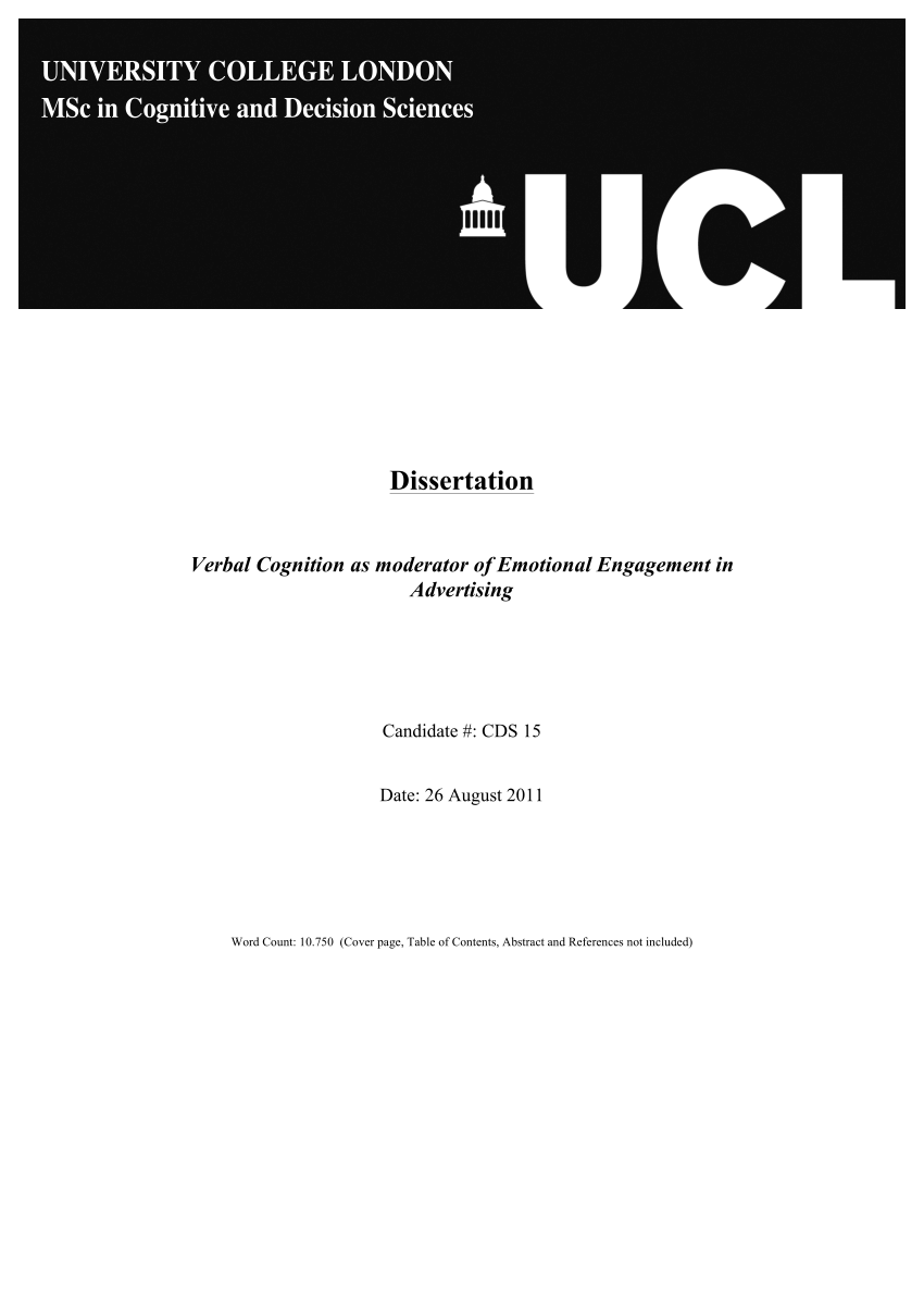 ucl dissertation fail